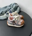 Toddler breathable mesh walking sneakers with silver finish and pink mesh fabric - Pink