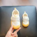 White and yellow breathable mesh toddler indoor shoes with soft sole for spring - Size 21 (13.5cm) / Yellow