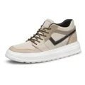 Casual beige sneakers with breathable mesh and hidden elevated sole for men and women - 36 / Khaki Mesh