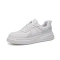 Premium white leather platform sneakers for men breathable and stylish spring wear - 38 / Off White