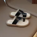 Elegantes chanclas para niños en negro y beige para uso veraniego en la playa al aire libre - 26 / Negro