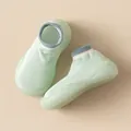 Comfortable breathable mint green toddler sock shoes with soft non-slip rubber soles - Fruit Green
