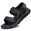 Sandales de sport d'extérieur noires pour hommes avec brides velcro réglables - 38 / Style Workwear à Brides Multiples (33497) / Noir