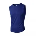 Canotta sportiva da uomo slim fit in mesh blu scuro per palestra e fitness - Blu navy