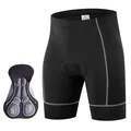 Professional black cycling shorts with thickened GEL padded seat for road and MTB - Black and Gray