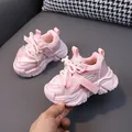 Charming pink mesh toddler sneakers featuring soft non-slip soles and heart details - 5 Pairs Pack (Size 21-25) / Pink (Double Mesh A06)