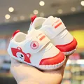 Scarpe da passeggio per neonati in rete traspirante con suola morbida per 0-12 mesi - Rosso