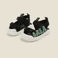 Sandales noires pour enfants avec semelle souple, tige en mesh et fermeture velcro - Longueur Intérieure 12.5cm / Noir (46MBX61302)