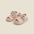 Elegante roze prinsessensandalen voor peutermeisjes met bloemenstrik en zachte antislipzool - Binnenlengte 11.0cm / Bloemen Strik Prinses Sandalen (58MBX23269) / Roze