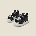 Sandales de sport pour tout-petits noir et blanc avec semelle souple et velcro - Longueur Intérieure 12.0cm / Noir