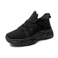 Atmungsaktive schwarze Damen-Sneaker aus Mesh mit weicher Sohle für Freizeitaktivitäten - Schwarz