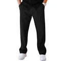 Men's loose straight-leg casual trousers in black, trendy American oversize style - S / Bottoms / Black