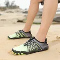 Zapatos de agua transpirables en verde lime y gris para playa y snorkel al aire libre - 35 / Negro y Verde Fluorescente