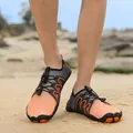 Zapatos de agua transpirables naranja y gris para playa y actividades de snorkel - 35 / Negro Naranja (h661)