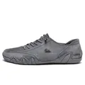 Zapatos casuales de hombre en ante gris con suela de diseño de pulpo - 37 / Gris Oscuro (Logo Oveja)