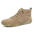 Luxe bruine suède heren Martin-laarzen met hoge top en unieke golvende octopus-zool - 36 / Khaki