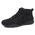 Zapatillas casuales de exterior de caña alta para hombre en color negro con suela de goma - 38 / Negro (55079)
