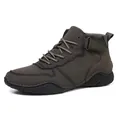 Botas informales de caña alta para hombre en gris oscuro mate con suela de pulpo - 38 / Gris