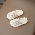 Zapatillas de playa blancas para niñas con elegantes perlas para el verano y el ocio - 21 / Blanco Roto