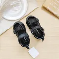 Klassische schwarze Baby-Lauflernsandalen mit weicher Sohle und Klettverschluss für Kleinkinder - Größe 13.0 (ca. 13.5cm) / Schwarz