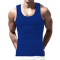 Vorderansicht Herren Sport Tanktop in Königsblau mit Rundhalsausschnitt Design - S / Oberteile / Saphirblau