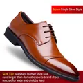 Klassische braune Lederhalbschuhe für Herren, professioneller Business-Stil Schuh - 37 / Brauner Ganzjahresstil (701)