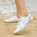 White breathable quick-dry water shoes for beach and swimming with non-slip soft sole - 35 / White (m1736)
