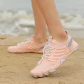Breathable pink quick-dry water shoes with non-slip sole for beach swimming and yoga - 35 / Lotus Pink (m1736)