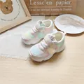 Atmungsaktive Kinder-Sneaker mit Mesh-Gewebe, Pastell-Farbverlauf und Klettverschluss - 17.0 / Weißverlauf