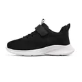Zapatillas de malla fly-woven negras transpirables para niñas con cierre de velcro - Negro