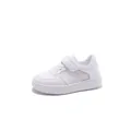 Breathable white mesh children's sports sneakers with durable hook-and-loop closure - Size 26 Inner Length 17cm / White Single Mesh
