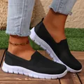 Breathable black mesh casual sneakers for women with flat white sole - 36 / Black