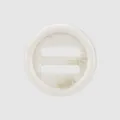 Hochwertiger cremefarbener Harnstoffknopf mit Marmortextur für Berufsbekleidung - 24L (15.0MM) / Weiß