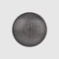 Antique silver brass sewing button with vertical ridged texture for elegant clothing - 18mm / Gun Black