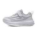Scarpe da corsa in mesh traspirante color lavanda per bambini con cinturino a strappo - Grigio