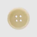 Natural corozo nut button in cream yellow for casual menswear outfits - 24L (15.0MM) / Beige