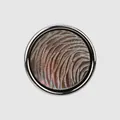 Runder Premium-Knopf aus schwarzer Muschel mit silbernem Metallrand für Luxuskleidung - Kaffee Schwarzer Rand