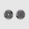 Premium gunmetal round metal snap buttons for luxury cashmere coats invisible fasteners - 15.0mm / Gunmetal