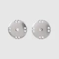 Premium silver metal invisible snap buttons for high-end luxury cashmere coats - 23.0mm / Silver