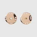 High-quality rose gold circular metal concealed snap fasteners for luxury wool coats - 23.0mm / Champagne