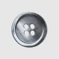 Premium natural iridescent grey shell button with four-hole design for luxury suits and coats - Grey (18L) / 11.5mm