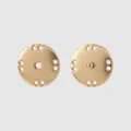 Premium matte gold metal hidden snap buttons for luxury cashmere coats - 23.0mm / Gold