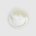 Premium natural white shell button with 4 holes for high-end suits and sweaters - Ginger (18L) / 11.5mm