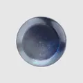 Premium iridescent white mother of pearl button with deep blue shimmer for shirts - 18L=11.5MM / Blue