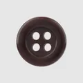 Professional dark brown four-hole resin button with marble texture for polo shirts - 18L=11.0MM / Coffee