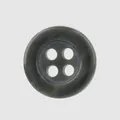 Round eco-friendly resin button with grey marbled texture for shirts and polo tops - 18L=11.0MM / Army Green