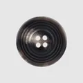 Professioneller schwarz-weißer marmorierter Harzknopf für Anzüge mit Vierloch-Design - Schwarz Blumig / 15.0mm / Schwarz