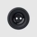 Eleganter schwarzer runder Knopf aus Kunstharz mit 2 Löchern für hochwertige Mode - 28L (18.0mm) / Schwarz