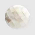 Natural white mother-of-pearl button with checkered mosaic pattern for high-end fashion - Round Mosaic Patchwork Style / 15.0mm / White