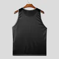 Men's breathable black mesh tank top for summer sports and gym fitness daily wear - S / Tops / Black